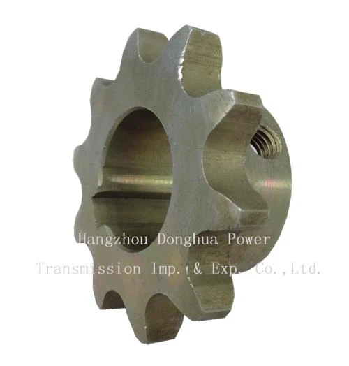 Yellow Zinc Plated Sprocket With Keyway And Screw